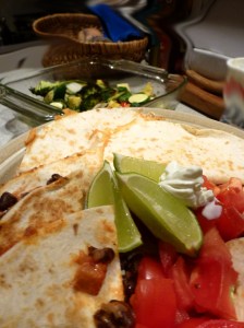 black bean quesadillas
