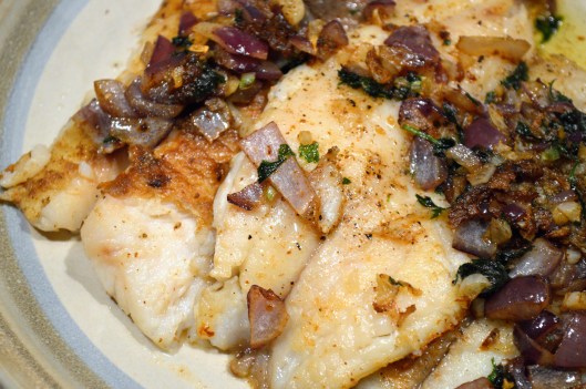 talapia brandy sauce