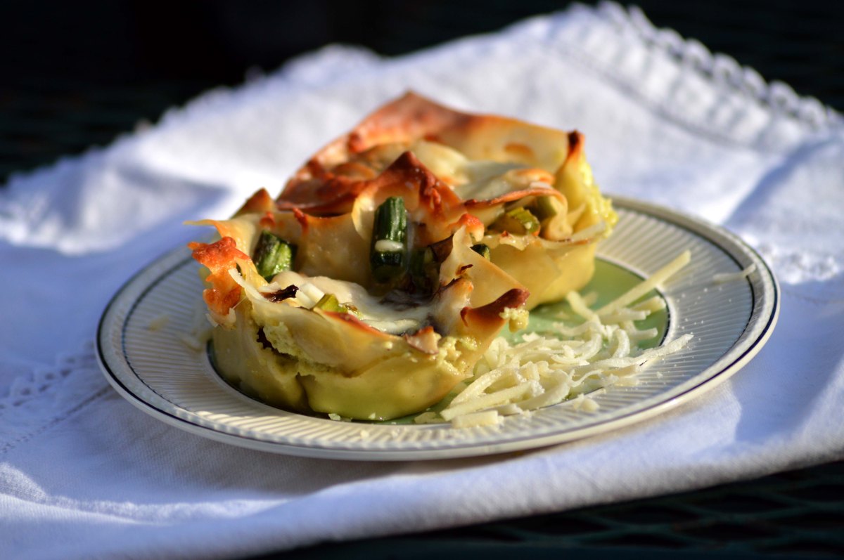 Asparagus Mushroom mini lasagna