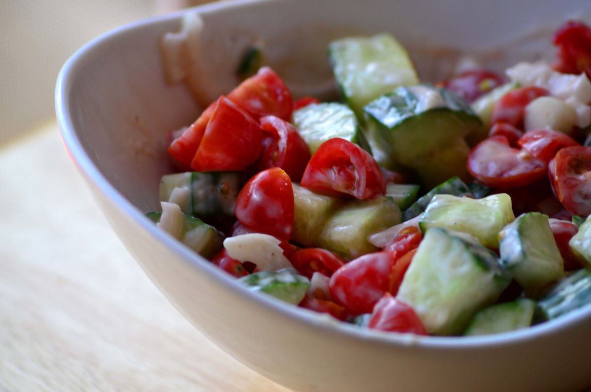 cucumbers and tomato